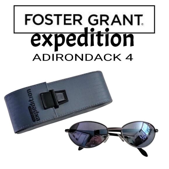 Foster Grant NEW! Expedition Adirondack 4 Gunmetal Small Sunglasses w Hard Case - Picture 13 of 13